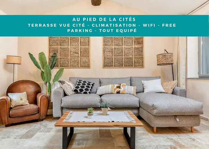 Au Pied De La Cite - Terrasse - Climatisation - Wifi